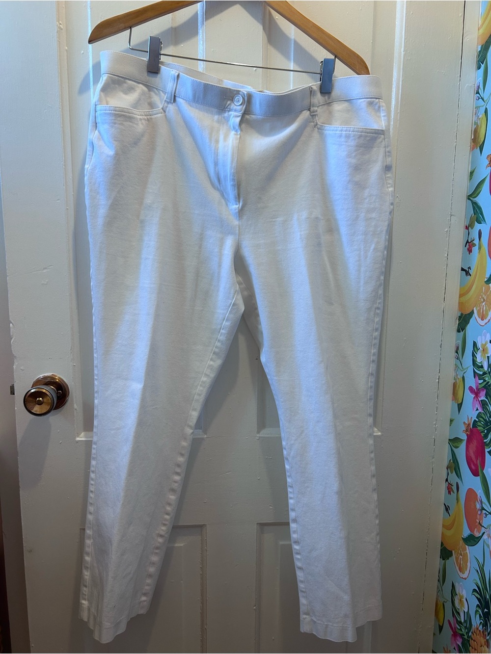 Northern Reflections White Essential Slim Pants 16 Petite